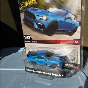 Hot Wheels Blue Mustang Mach 1 Toy Car